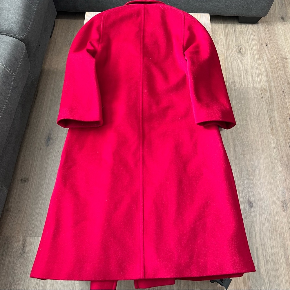 Gemini Vintage 70s Women's Red Wool Coat - Picture 6 of 6